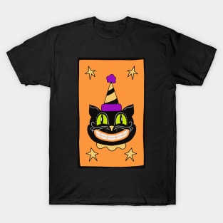 Black Cat Celebrate The Halloween T-Shirt